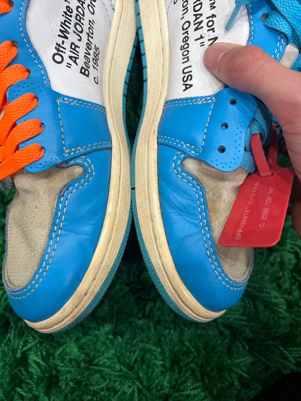 Jordan 1 High Off-White University Blue (Preowned 7.5M)