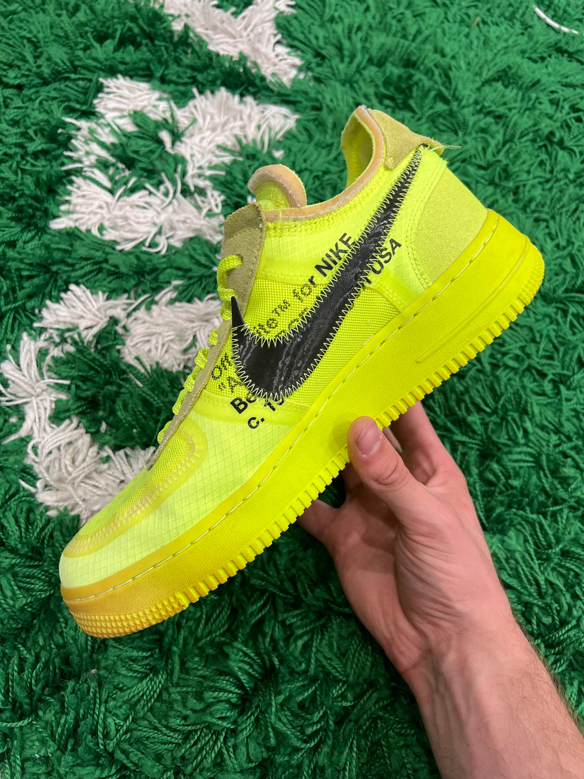 Nike Air Force 1 Low Off-White Volt (Preowned 9.5M)