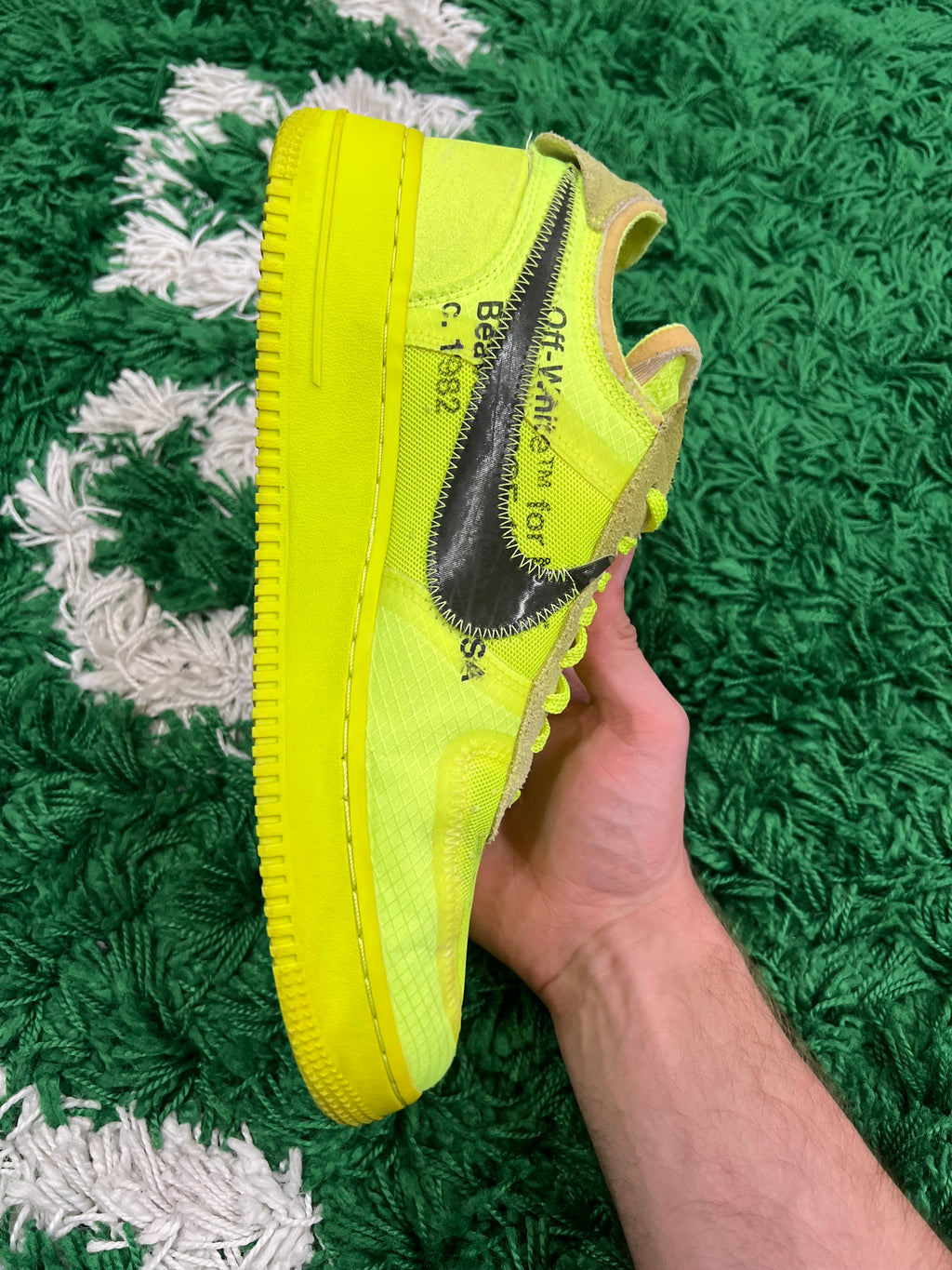 Nike Air Force 1 Low Off-White Volt (Preowned 10M)